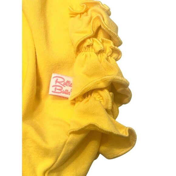 Rufflebutts yellow colorful ruffle bubble romper size 6-12 months - Picture 2 of 6